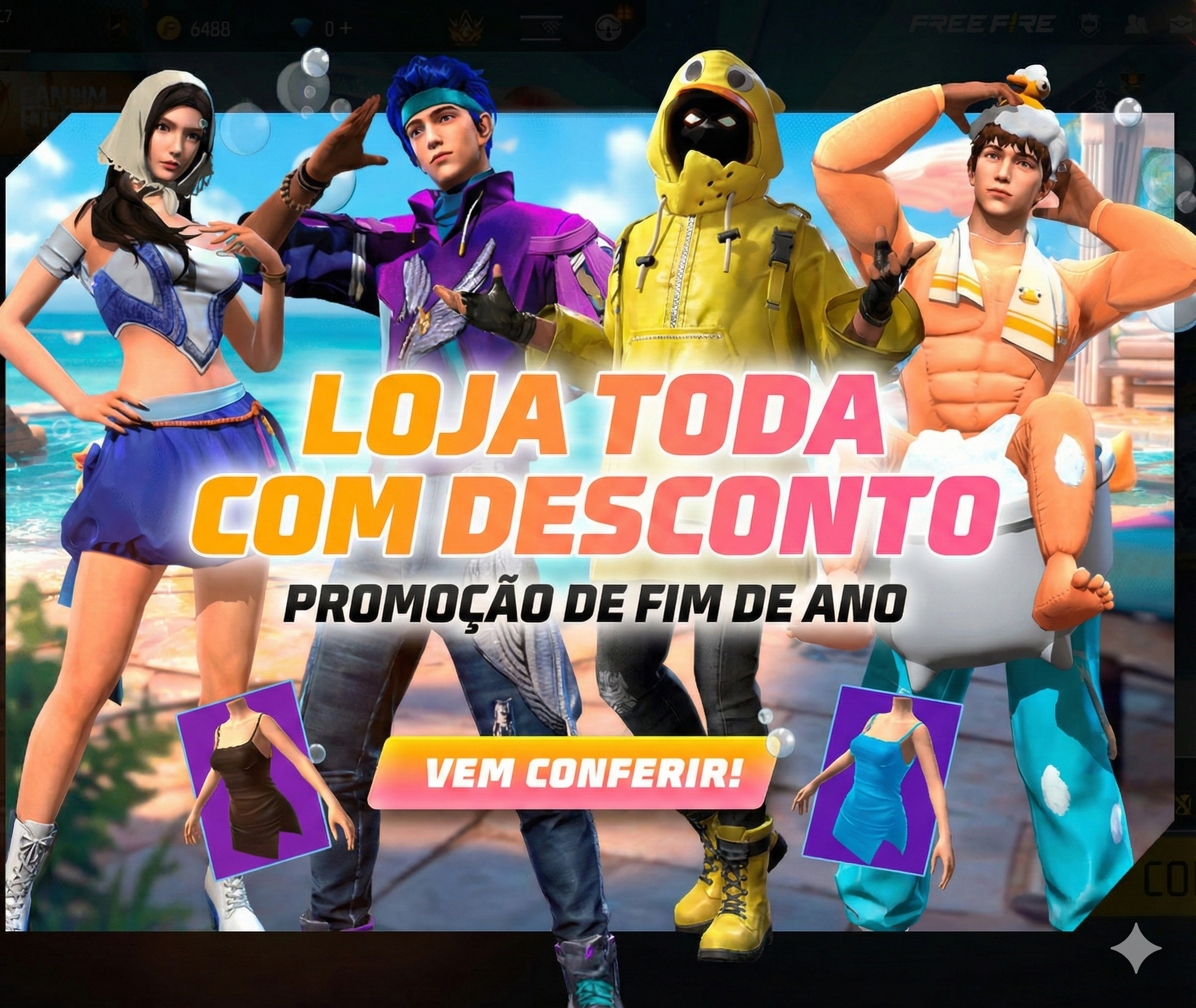 Banner Promoção de Natal Free Fire